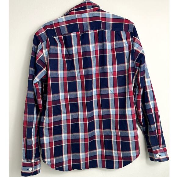 J. Crew Heavyweight Flannel Red/Blue Plaid Men's Size Medium - Picture 2 of 12